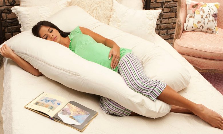 C-Forma Cuscino Maternità totale corpo cuscino per le donne incinte ROSA _ 1 