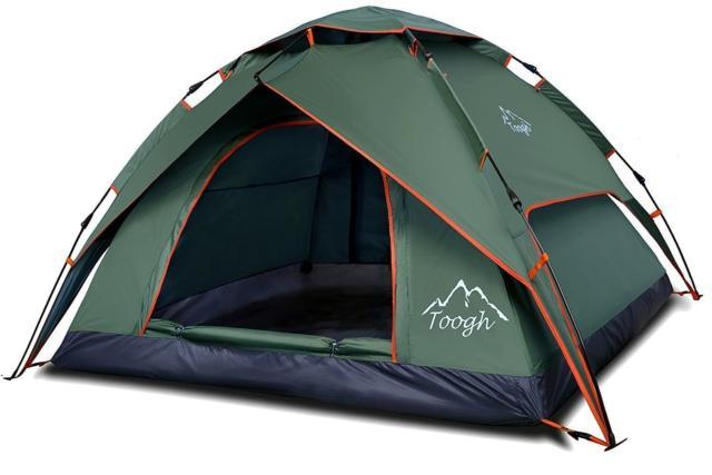 ZOMAKE Tenda Campeggio Automatica 2-3 Persone,Tende da Viaggio Four Seasons per Famiglie Marrone 