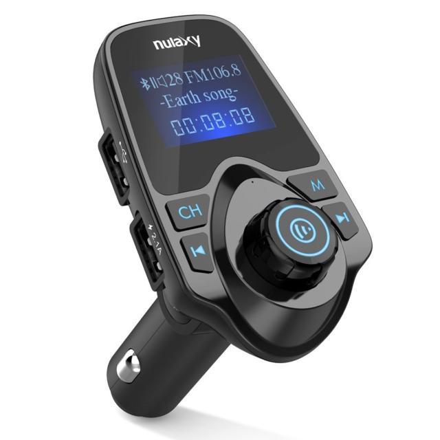 REALMAX® Auto Musica trasmettitore FM universale compatibile con tutte le marche cellulari lettori MP3 Tablet e tutti i modelli di auto 